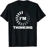 [X.Style] I'm Thinking Shirt Funny Coder Programming Computer Engineer ds429 T-Shirt (XL) Black