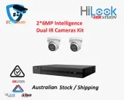 HiLook 2 x6MP IPC-T262H-MU Camera with IntelliSense, Built-in Mic, 4CH 4K NVR