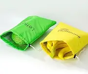 GEUGECY 2 Banana Preserving Bags, Reusable Produce Bags with Drawstring Design, Foil Lining, Shockproof Protection, Eco-Friendly, Yellow, 28x35cm/11.02x13.78 inches, 4 Count