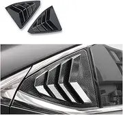 Quarter Window Side Vent Deflector Shield Car Side Rear Window Louver Shutter Cover Trim Compatible For Lexus IS300 250 200T 2013-2019(Carbon Fiber Style Black)