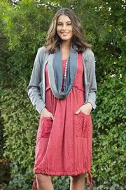 S/Less Soy Dress W Ties--VIG-VS073-Y14