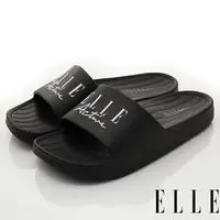 在飛比找樂天市場購物網優惠-ELLE休閒男女鞋-厚底輕彈拖鞋1224720-900黑(男