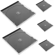 CHILDWEET 5pcs Reusable CD Case Holder Hard Plastic DVD Storage Organizer Compact and Lightweight Disc Storage for CD DVD Game Discs and More