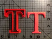 Greek Letter Tau Cookie Cutter