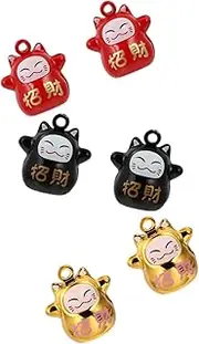 ABOOFAN Cat Bell Pendants 9pcs Set DIY Decor for Keychains Handbags and Pet Collars
