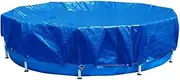 Covall 18ft Pool Cover Swimming Pool Cover,Pool Covers for Above Ground Pools with Winch and Cable，Strength & Durable,UV Protection(Blue/Black)