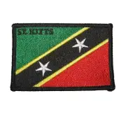 St Kitts Flag Patch Embroidered Iron-on Sew-on