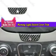 Carbon Fiber Warning Light Switch Cover Trim Fit For Chevrolet Malibu 2016-2024 (for: Chevrolet)