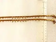 22 ct gold on silver 925 Indian anklet, Payal , gunguroo , leg chain # 2