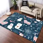 Cartoon Cat Coffee Table Area Rugs Balcony Mechanical Washable Rug Decor Mat