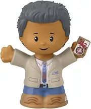 Fisher-Price Little People Figure Playset HXC07 - Grandpa, Papa or Dad Figure with Gray Hair Carrying a Present