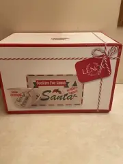 Lenox Holiday Winter Greetings Porcelain Cookies for Santa 2 Piece Set
