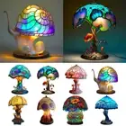 Stained Glass Plant Series Night Light Mushroom Table Lamps Table Lamp Night New