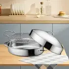 Roasting Pan Easy Carrying Kitchen Utensils Fish Poacher for Restaurant Eggs