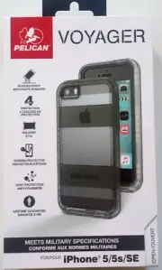 Pelican Voyager Case Holster Screen iPhone 5 5s SE Clear / Gray Brand New OEM