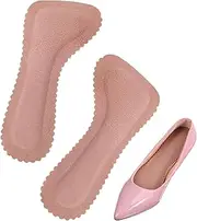 VALICLUD 1Pair High Heel Insoles for Women Self Adhesive Slip Cushion Pads Leather Foot Care Inserts for Summer Daily Use Breathable Absorbing Shoe Cushions Pink