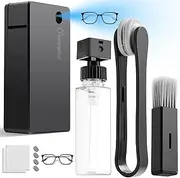 Eyeglass Cleaner Tool Set- Including Anti Fog Mist Cleaner Spray, Microfiber Cloth, Mini Soft Brush, Efficient and Durable Eye Glasses Cleaner for Sunglasses Spectacles Lens Cleaning Accessories
