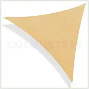 COLOURTREE Sun Shade Sail 16'x16' Triangle Screen Canopy Folding Sand Beige