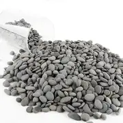 Black Rock, River Rocks Pebbles for Plants Succulents, 3lb Black-Medium