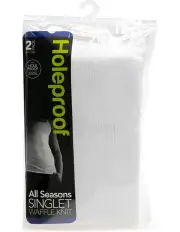 [Holeproof] Athletic Singlet 2 Pack in White