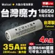 【台灣Molicel】18650高倍率動力型鋰電池2800mAh(平頭)4入(適用於手電筒,迷你風扇)-網(買即贈B-MAX專用充電器)