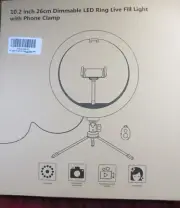 10.2 INCH DIMMABLE LED RING LIVE FILL LIGHT SELFIE PHONE HOLDER STAND TABLE