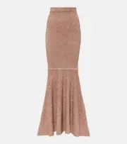 [Altuzarra] Altuzarra Kasou metallic knit maxi skirt AU 10 pink