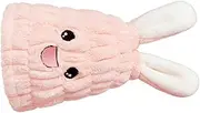Mikinona Children's Rabbit Ear Hair Dry Towel Wrap Quick Drying Absorbent Hair Cap