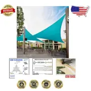Breathe Easy with 14' Turquoise Triangle Sun Shade Sail - Water Permeable Design