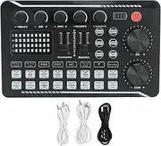 Live Sound Card Bluetooth Noise Reduction Voice Changer Sound Mixer for Streaming Podcasting Gaming Events