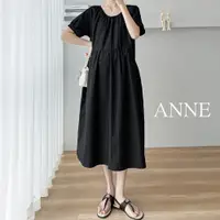 在飛比找蝦皮商城優惠-ANNE｜孕婦短袖洋裝 寬鬆洋裝 連衣裙 連身裙 大尺碼【A