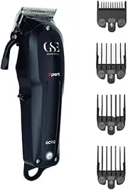 GA.MA Italy Professional, GC910 Xpert SM0181 Cordless Hair Trimmer, Ultra Sharp Stainless Steel Blade, Lever Adjustment 0.8-3.8mm, 4 Guide Combs, 90 Minutes Lithium-Ion Battery