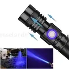 Zoom 395nm UV Light Blacklight Rechargeable Tactical LED Flashlight 18650 Lamp