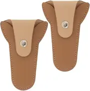Ipetboom 2pcs Pu Cuticle Nipper Covers Protective Cases for Nail Toenail Scissors Ergonomic Design for Comfortable Grip Durable Trimmer Bags for Manicure Tools for Home Salon Use