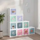 vidaXL Cube Storage Cabinet for Kids with 10 Cubes White PP BMG