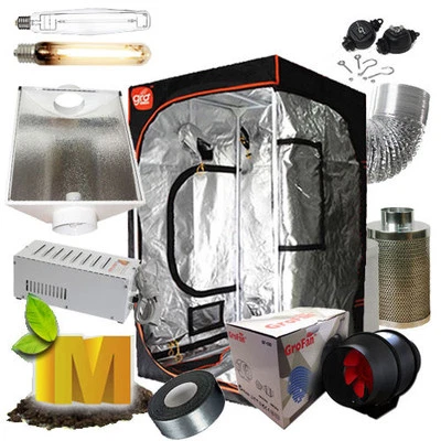 Hydroponics Setup Magnetic Ballast Grow Tent 6" Ventilation Fan Grow Light Kit