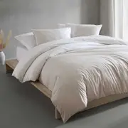 Calvin Klein Ikat Pinstripe Cotton Percale 3 Piece Comforter Set, King