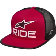 Alpinestars Ride 4.0 Trucker Hat (One Size Fits All, Red/Black/White)
