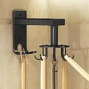 Frafuo Kitchen Utensil Hooks-360 ° Rotating Kitchen Utility Rack with 8 Claws-Kitchens Utensil Holder for Kitchens Bathroom-Wall Mounted Utensil Organizer fors kitchens Utensil Tools Towel Knife,Black