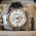 星辰 光動能城市男錶 CITIZEN ECO-DRIVE(銀/40MM AW1236-11A)情侶錶 情人節禮物 小牛皮