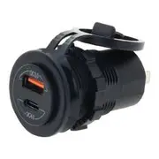 Hulk 4x4 Dual Usb Socket Port 1: Qc3 18W, Port 2: Type C Qc4 36W Non Led - HU6635