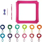 CarpNettore Loom Kit, Toys, Potholder Loops, Making Kits for Adults and Children, 12 Colors