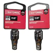 2x Craftsman 3/8" Drive 1.5" Extension Bar – Alloy Steel with Polished Chrome