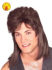 Mullet Brown Adult Wig