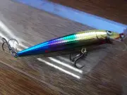 Custom Painted Rapala Suspending Husky Jerk,HJ-10, Broken Glass