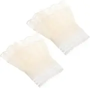 [JEWEDECO] 1 Pair Ruffle Wrist Cuffs Detachable Fake Cuffs for Wedding Stylish Hand Comfortable Fit