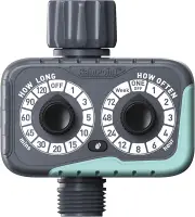 Sprinkler Timer, 2 Dial Garden Hose Water Timer Automatic Programmable, Weatherp