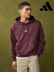 adidas Red Essentials Feelcozy Fleece Hoodie (E35354) | $88