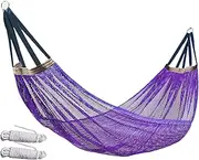 Outdoor Hammock - Mesh Hammock Swing for Camping - Portable Tree Swing with Strong Load Capacity for Outdoor Backyard Garden Balcony Hiking Meditation Travel