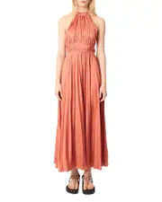 Maje Pleated Maxi Dress